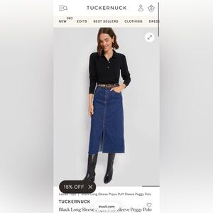 Tuckernuck Black Long Sleeve Polo